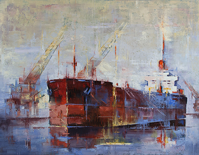 Oil Tanker Painting "Titan"