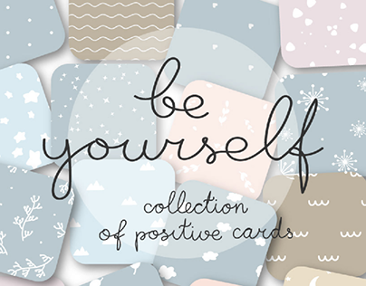 Postcards with positive lettering