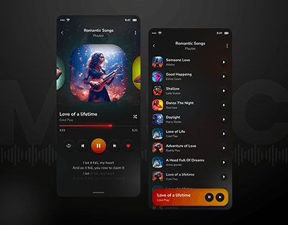 🎵 Design Showcase: Music Player App Screen📱