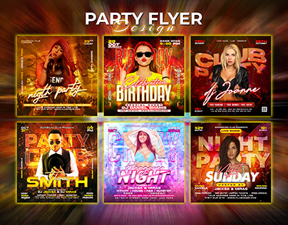 DJ Events Premium Bundle Dj Night Club Party Flyer PSD