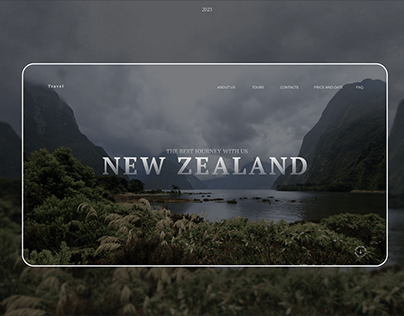 LANDING PAGE for Travel Agency. NEW ZEALAND