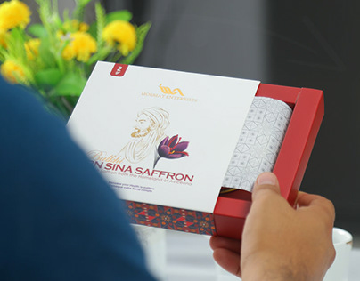 Ibn Sina Saffron Packaging Design by ZarifGraphic