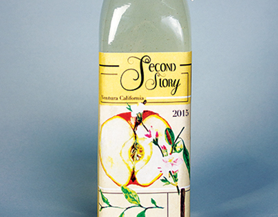 Second Story wine bottle label packaging