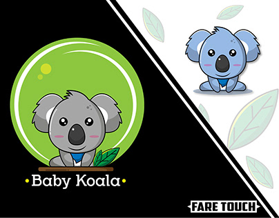 baby koala minimal logo