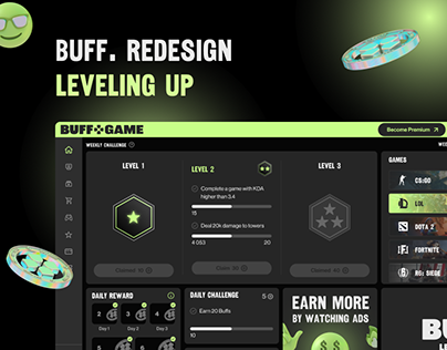 Redesign for BUFF | loyalty program for gamers