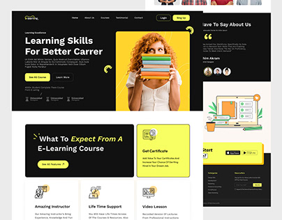 Project thumbnail - E learning website design