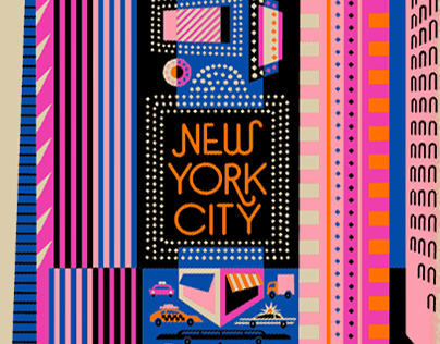 New York City Souvenir Scarf design