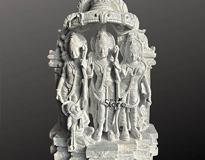 Ram Darbar Green Stone Statue 1.5ft