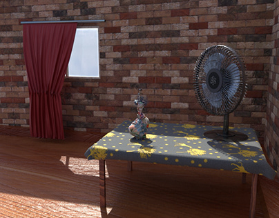Room render using arnold
