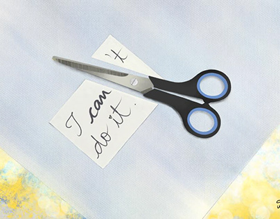 Paper and scissors illustration