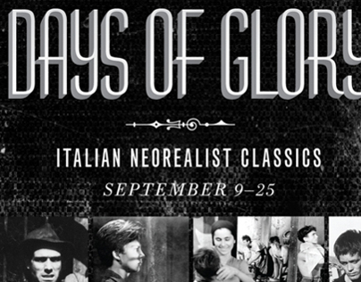 Days of Glory, Italian Neorealism Poster for MFAH Films
