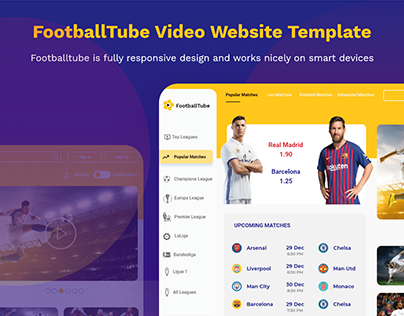 FootballTube Video Website Template