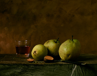 Jean Siméon Chardin - Pears, Walnuts and Glass of Wine'