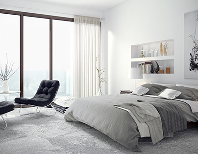 Modern Bedroom + living 