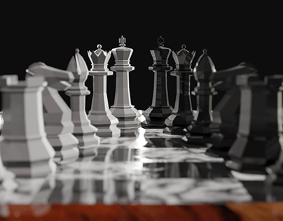 Low poly chess