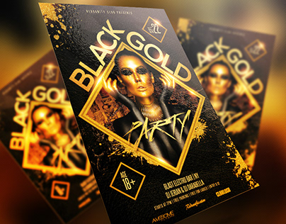 Black & Gold Party Flyer