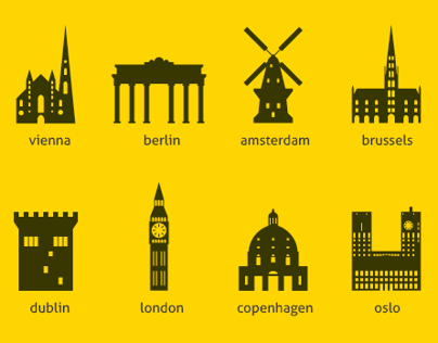 European Capital Landmarks – Silhouettes