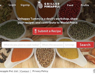 Food Recipe Ecommerce Website UI UX