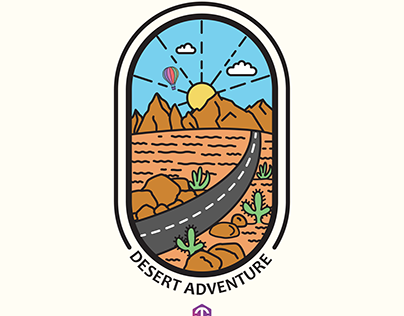 Desert Adventure Monoline logo