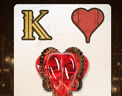 Steampunk flick solitaire playing cards