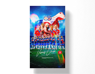 Project thumbnail - Paraguay vs Chile - Sport Poster