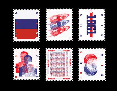 Poststamps (theme: Joeri Gagarin)