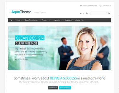 Aqua, Drupal Premium Creative Business Theme
