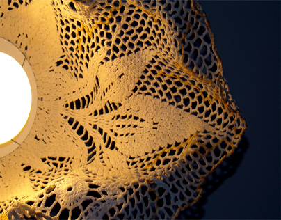 Lamp - readymade design from table cover