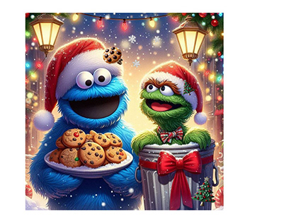 Cookie Monster and Oscar the Grouch