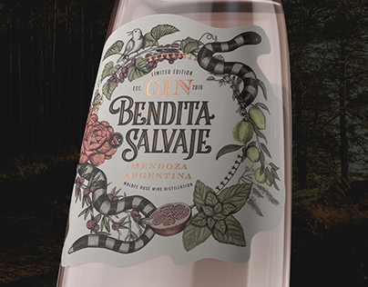 Bendita & Salvaje - Gin Packaging Design