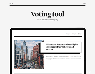 Project thumbnail - Voting tool for financial media company