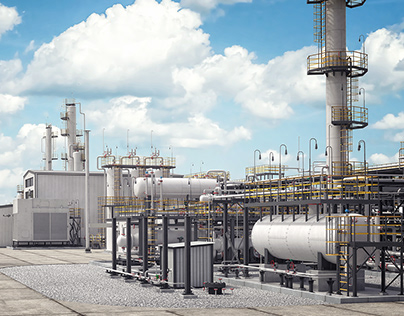 3d modeling of gas treating and processing plant