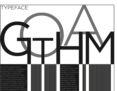 Gotham Typeface Poster