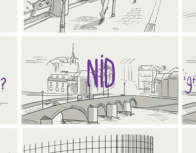 Storyboard for video presentation of Le NID