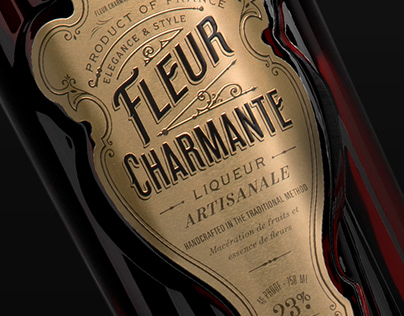 Fleur Charmante Liqueur Packaging Design & Logo