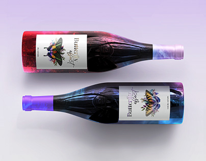 Butterfly effect wine brand & label design