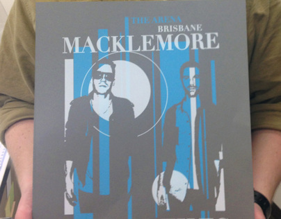 Macklemore: 2 Color Screenprinted Gig Poster.