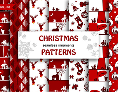 Christmas seamless ornament patterns