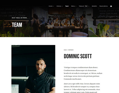 Restaurant Team Blog Website