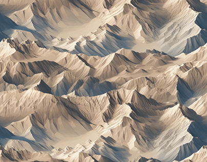 Geometric Peaks: A Digital Mountain Tapestry