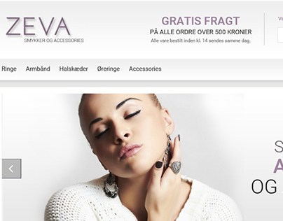 Zeva Smykker - Design a new website