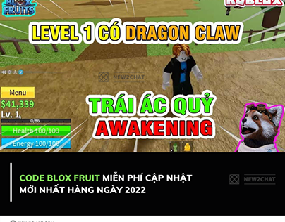 Code Blox Fruit mien phi cap nhat moi nhat hang ngay