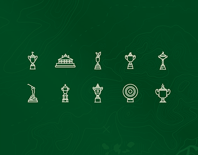 Icon Set: Golf & Tennis Championship Trophies