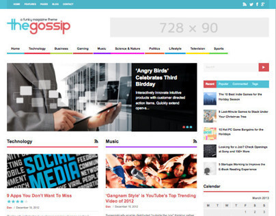 The Gossip Retina Display WordPress Magazine Theme