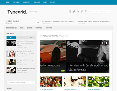 Typegrid, WordPress Responsive News Magazine Theme