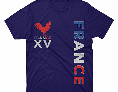 T-shirt design rugby france