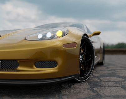 Corvette Blender 3D Model