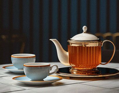 Brand identity for a retro tea house