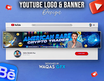 YouTube Banner & Logo Design.