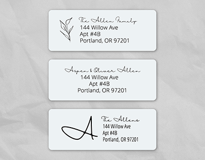 Address Labels Design